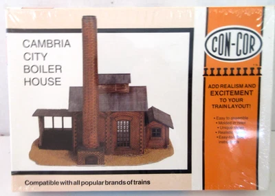 HO SCALE CON-COR 9055 CAMBRIA CITY BOILER HOUSE  sealed - Image 1 of 2