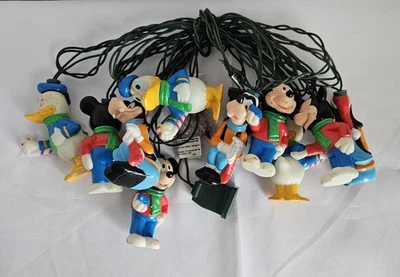 Disney Mickey & Friends Vintage 10 String Lights Tree Vintage Donald Duck Goofy - Image 1 of 4