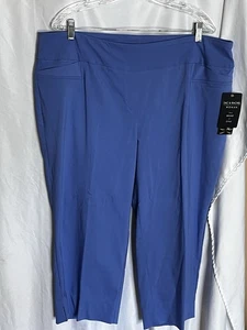 Pantaloni Capri Zac & Rachel Nuovi con etichette Blu Elasticizzati Pull-On Ultimate Fit 18W - Foto 1 di 10