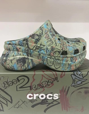 Size 6 Women’s - Mowalola x Crocs Classic Bae Clog - Forest - NEW - Image 1 of 4