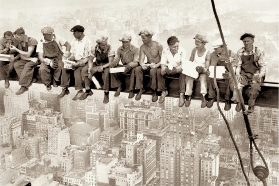 Póster Studio B - Almuerzo en rascacielos/Comer por encima de Manhattan 24x36" clásico NUEVO Foto 1 de 1