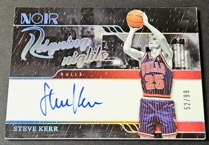 2023-24 Panini Noir Reining Nights Auto /99 Steve Kerr #RNS-SKR Bulls - Picture 1 of 2