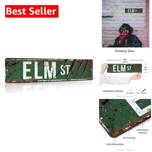 Elm Street Sign - Classic Horror Movie Wall Decor for Your Man Cave or Patio - Picture 1 of 9