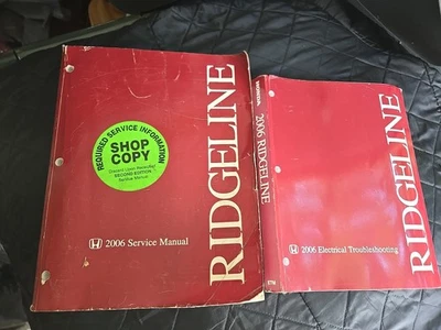 Juego de 2 libros manual de reparación y cableado eléctrico Honda Ridgeline 2006 OEM Foto 1 de 4