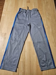 Nike Dri Fit Athletic Sweatpants Joggers Grey/Blue Boys Youth Size Large @D2 - Picture 1 of 6
