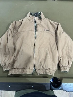 Remington Realtree Outdoor 2-way Reversible Jacket Mens L Cargo Camou Brown - Image 1 of 4