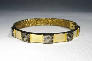 Pulsera con almejas en tono dorado Estate Les Bernard C1937 - Imagen 1 de 6