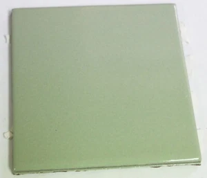 Green 3 7/8" x 3 7/8" Tile Cream Glossy Wall Remodel Ceramic C#551 1 Pc - Picture 1 of 1