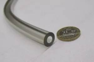 PVC Tubing, Clear, 1/2" OD x 1/4" ID x 1/8" Wall x 25 Foot Coil - Picture 1 of 6