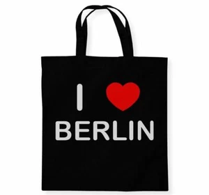 Berlin I Love Tasche wiederverwendbar Baumwolle Einkaufstasche - Bild 1 von 8