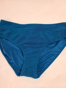NWOT TIME AND TRU Ribbed/Textured Teal High-waisted Bikini Bottom; Size 2X... - Picture 1 of 8