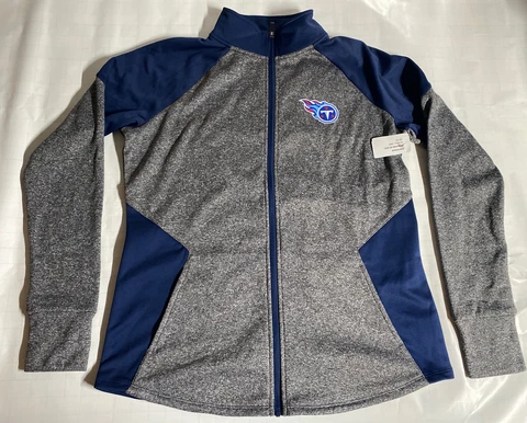 NWT TENNESSEE TITANS Full Zip Jacket WOMENS MEDIUM Gray / Blue NFL US SELLER Cover