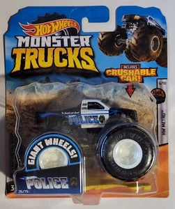 2019  ULTRA RARE Monster Trucks Police HW Metro Hot Wheels 1/64 Scale  6/10 - Picture 1 of 5