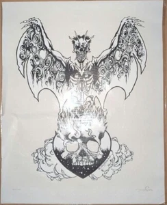 pushead silkscreen poster edition autographed extremely rare - Picture 1 of 8