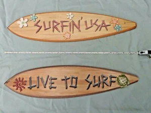 SURFBRETT PLAKETTEN.  20" x 5".  2er Set - Bild 1 von 4