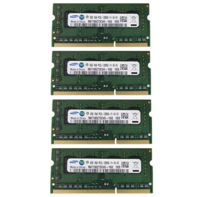 Samsung 32GB(4x8GB) 1RX8 PC3L-12800S DDR3 1600MHZ 1.35V SODIMM RAM Laptop Memory - Image 1 of 4