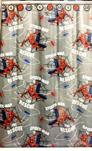 SPIDER-MAN ~ Shower Curtain and Hook Set ~ 70 x 72 ~ 13 Pieces ~MARVEL~Brand New - Picture 1 of 10