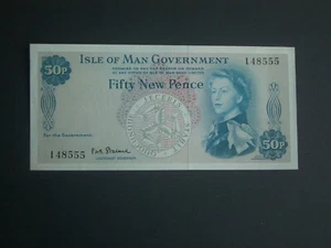 ** Billete de 50p Stallard Isla de Man 'EF' primera emisión** - Imagen 1 de 6