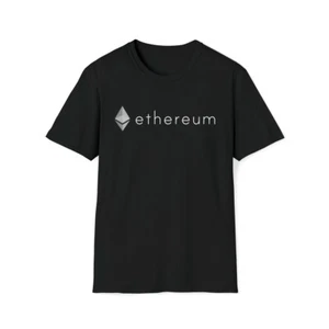 Ethereum ETH Cotton T-Shirt | Black | Crypto | Gift - Picture 1 of 37