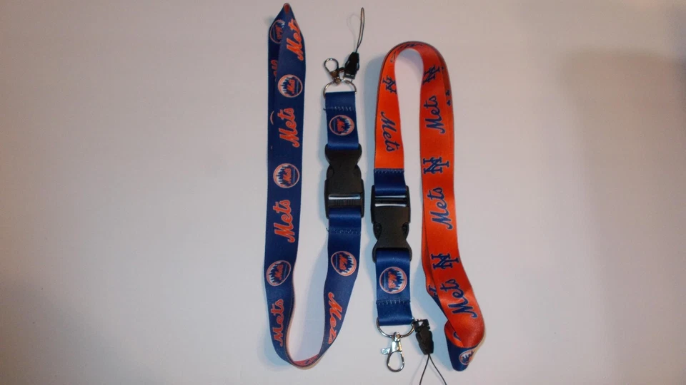 Two New York Mets Lanyards MLB Baseball - Printed on Both Sides 25" Long - Image 1 of 1