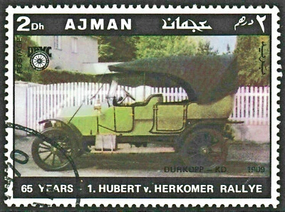 2 Dh DURKOPP-KD 1909, HUBERT V. HERKOMER RALLE, AJMAN, EUAE, 1970 Foto 1 de 2