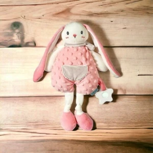 Juguete mordedor de peluche para bebé conejito acurrucarse - rosa - Imagen 1 de 4