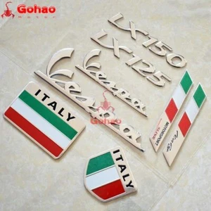 New Set Vespa LX125 LX 150 ie Italy Italian Fairing Embelm Badge Decal Stickers - Picture 1 of 12