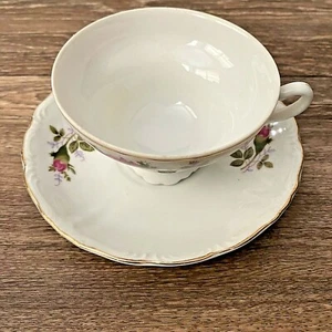 Vintage Wales Porzellan Teetasse mit Untertasse handbemalt Made in Japan - Bild 1 von 5