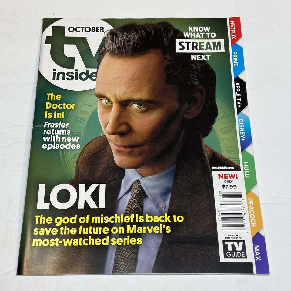 TV Inside Guide Magazine Oct 2023 Frasier Loki Marvel Tom Hiddleston Yellowstone - Image 1 of 1