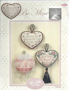 Be Mine ~ Sue Hillis Designs - Cross Stitch Patterns with Key & Heart Charms - Picture 1 of 2