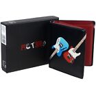 Mens Top Quality Tri-Fold Leather Wallet by Retro with Fender Guitars Gift Boxed
