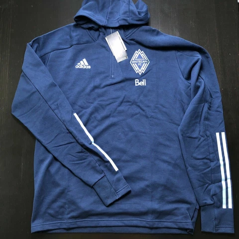 Mens Adidas MLS Vancouver Whitecaps FC Travel Jacket Blue FI1507 Sz XL NWT $75 Cover