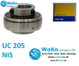 Inserto de rodamiento métrico UC205,uc-205 con diámetro exterior de 25 mm 52 mm 25x52x34 - Imagen 1 de 6