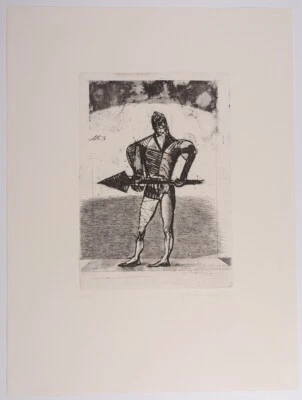 Anton Paul Kammerer: Radierung "Krieger No. 3" handsign.-dat.-1983-num. I 5/10 - Bild 1 von 4