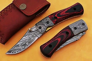 Damascus Steel Folding Knife/Pocket Knife Liner Lock SS-17359 - Picture 1 of 7