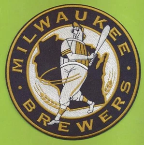 Parche bordado circular gigante de 6" de los cerveceros de Milwaukee - Imagen 1 de 1
