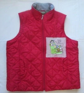 Jane Ashley Woman's Casual Lifestyle Crabby Maxine Size 1X Red Puffer Vest - Picture 1 of 8