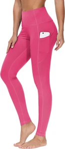 Thick High Waist Yoga Pants with Pockets, Tummy Control Workout Running Yoga Leg - Picture 1 of 8