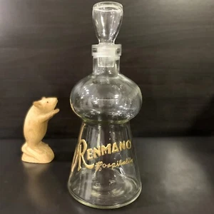 Mid Century Vtg - RENMANO Hospitality GLASS BOTTLE DECANTER w/ Glass Stopper - Bild 1 von 9