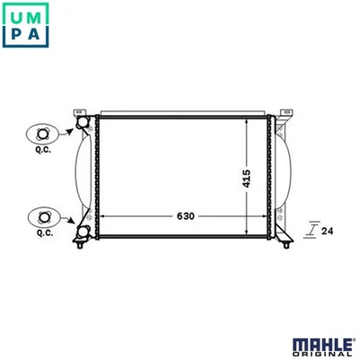RADIATOR ENGINE COOLING CR 1417 000S FOR SEAT AUDI A4/S4/Convertible A6/S6 2.0L - Image 1 of 4
