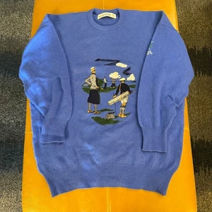 Suéter de golf de lana de cordero colección St Andrews Links hecho en Escocia mediano de colección - Imagen 1 de 7