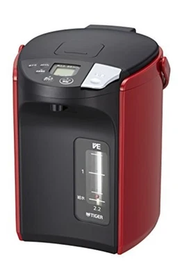 Tiger Steam-Less Ve Electric Thermos Noriko-San 2.2L Red Pip-A220-R - Image 1 of 4