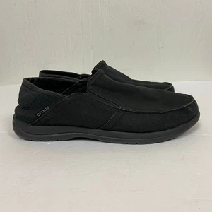 Crocs Santa Cruz Slipper Canvas Halbschuhe Schuhe schwarz bequem 204835 Herren Größe 10 - Bild 1 von 9