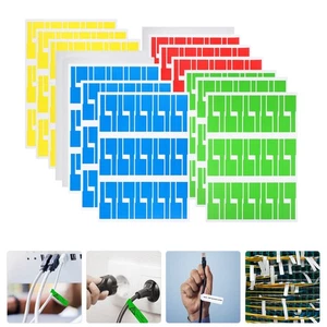 20 Sheets Etikettenaufkleber Für Kabel Büro Kabeletiketten Die Schule - Afbeelding 1 van 12