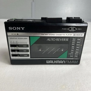 Sony Walkman WM-F18/F28 Cassette Player EQ No Battery Cover TESTED READ NEW BELT - Picture 1 of 18