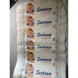 Vintage Sunbeam Bread Wax paper roll 8 yds - Picture 1 of 9