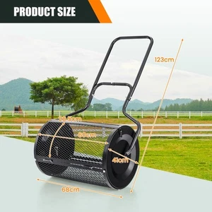 68 cm Lawn Spreader with U-Shape Handle and Side Latches, 75L Capacity - Picture 1 of 10