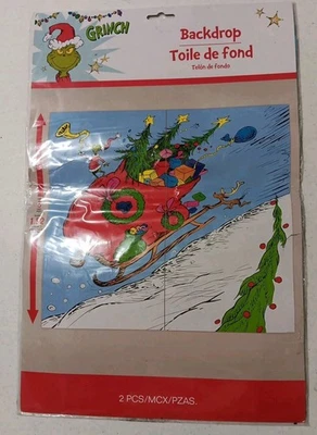 Dr. Seuss GRINCH Estola Navidad Escena Setter Pared Fiesta Decoraciones Vacaciones Foto 1 de 4