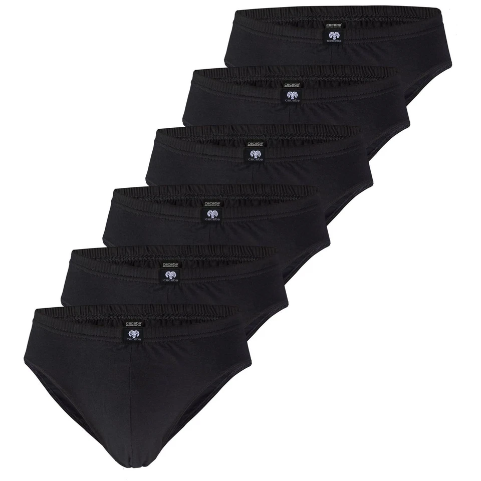 Ceceba Herren Slip schwarz Uni 3er Pack 12
