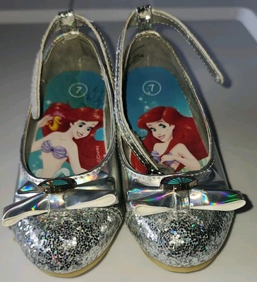 Toddler Girls' Disney Princess Ballet Flats  silver color ballet size 7 - Image 1 of 4